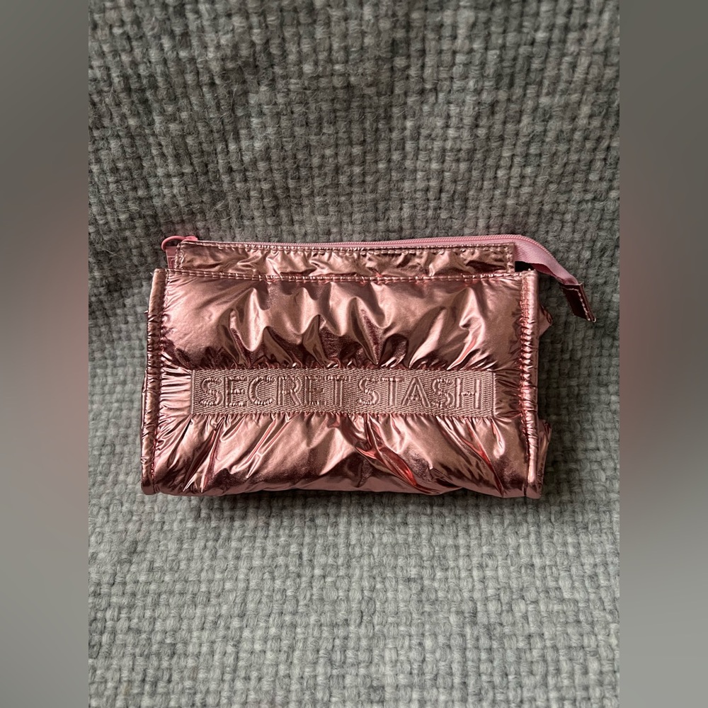 Pink Metallic Cosmetic Bag